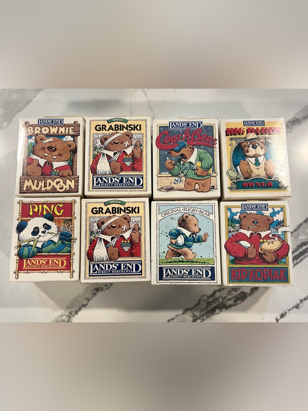 🐻 Lands' End Rugby Bear Collector Ornaments